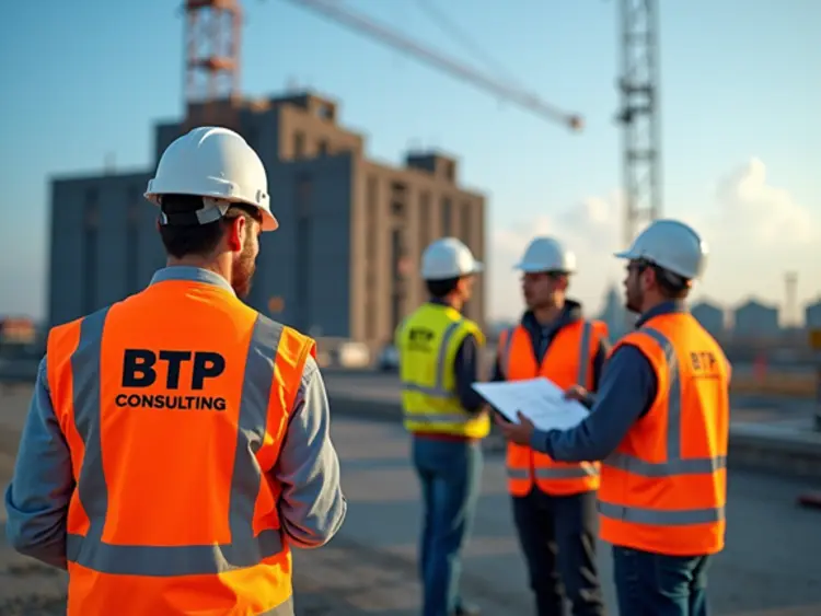 Équipe BTP Consulting en suivi de chantier de construction